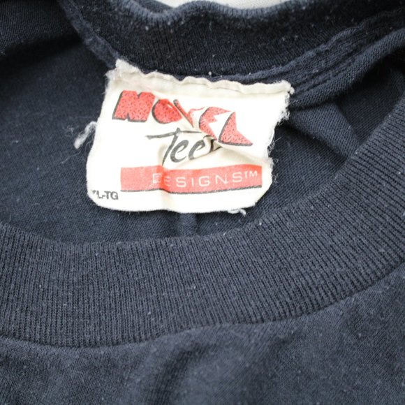 Vintage Graphic T-shir - Jack Daniel's Bottle Logo Novel Teez 1988- Men's Large - Picture 8 of 9